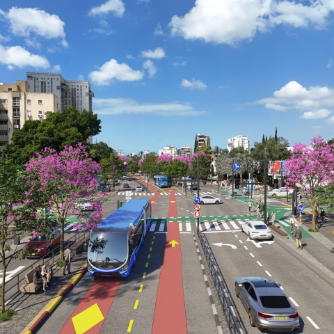  העבודות להקמת מטרונית הקו הכחול ברחובות נמשכות: יוצאים לדרך עם מקטע חדש ברחוב הרצל, בקטע הרחובות בנימין – שדרות הקיבוצים