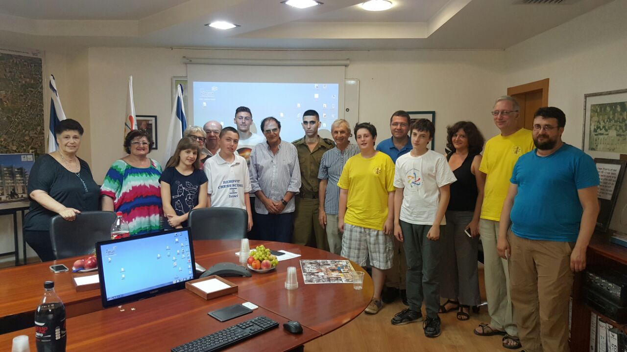 קבלת פנים חגיגית לנבחרת בית הספר העירוני לשחמט 